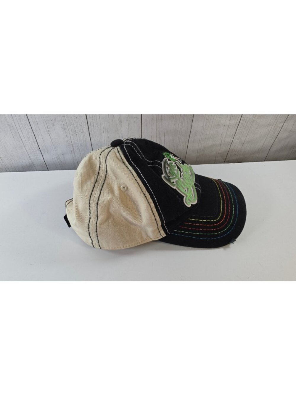 KYLE BUSCH GREEN M & M DISTRESSED CAP HAT NASCAR 18 CHASE AUTHENTIC RACING m&m - Picture 2 of 10